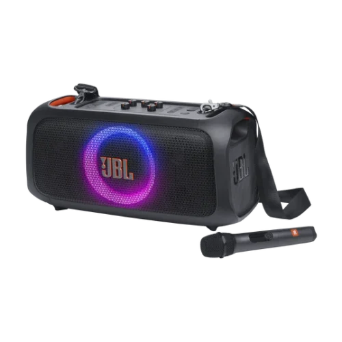 JBL PartyBox On-the-Go Essential Portable Party Speaker Built-in Lights and Wireless Mic